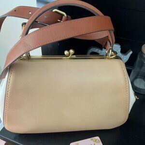Coach Frame Kisslock Bag in Colorblock (GUC)
